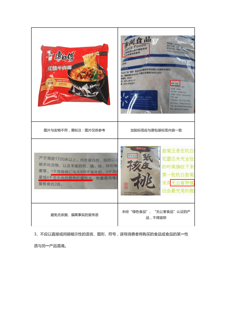 预包装食品标签不合格案例-对照7718强制性标识内容分析x